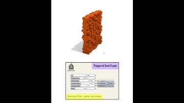 Grasshopper Command (Staggered Quad Panels) #shorts