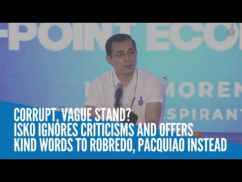 Corrupt, vague stand? Isko ignores criticisms and offers kind words to Robredo, Pacquiao instead