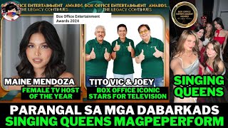 TVJ At Maine Mendoza PAPARANGALAN Sa Box Office Entertainment Awards | EB Singing Queens Kakanta |IK