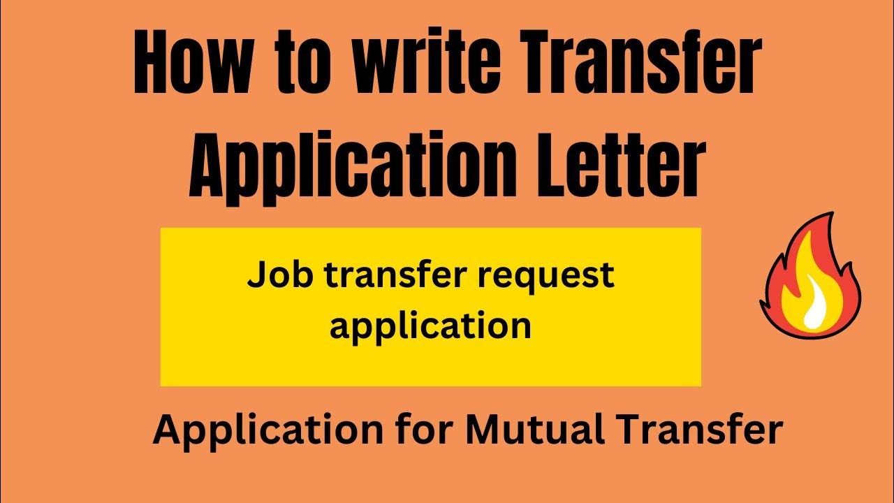 Application for Mutual Transfer I How to write Transfer Application