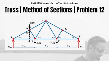 Trusses | Method of Sections | Problem 12 | Engineering Mechanics | 11.12