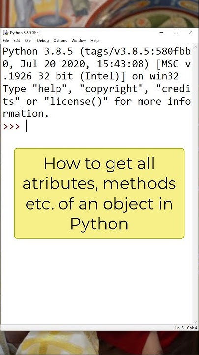 How to get all attributes, methods etc. of an object in Python #shorts ...
