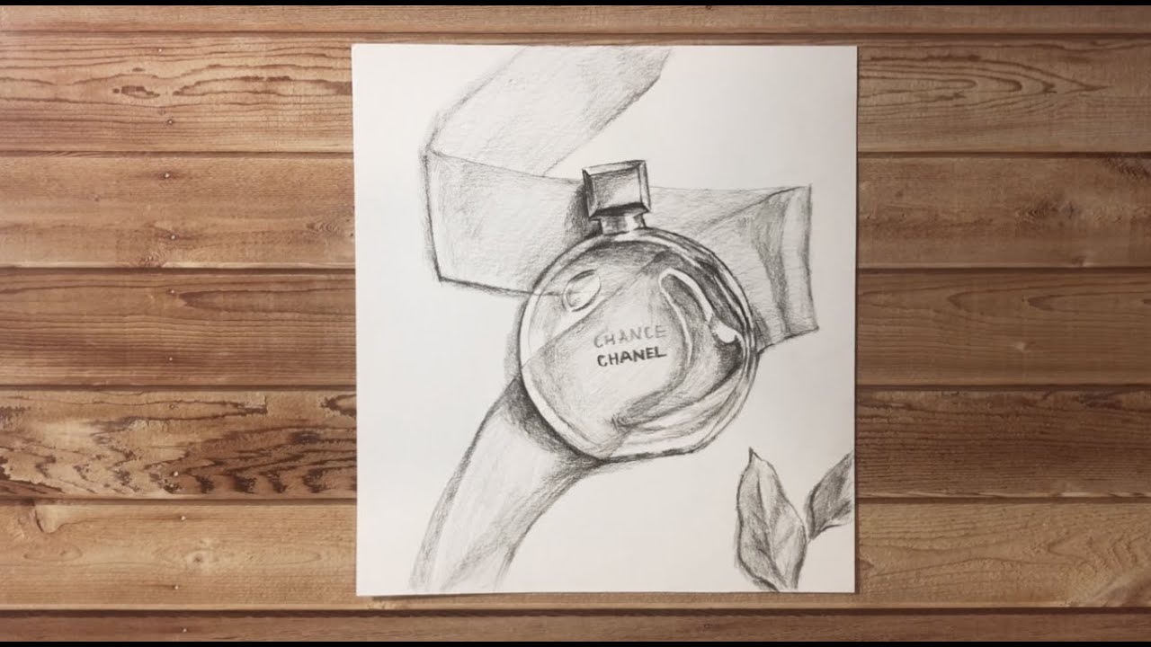 Simple way to draw a Chanel Perfume Bottle