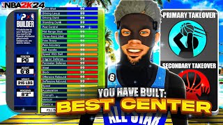 BEST CENTER BUILD OF NBA 2K24 GLASS CLEANING 3PT THREAT