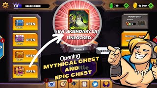 I Got a New Legendary Card from This Mythical Chest! Opening Mythical Chest and More! Castle Crush