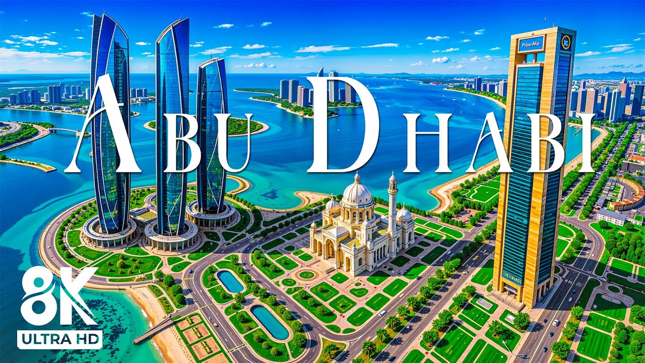 Абу-Даби, ОАЭ 8K — Исследуйте город богатства и современной архитектуры.