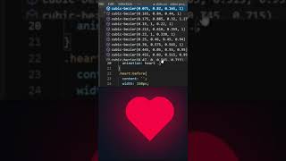 Vibrating Heart Shape using CSS before & after | CSS pulse heart (Short Tutorial)  #html #css #short