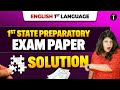📘 1st Language English | 1st State Preparatory Exam – Complete Paper Solution ✍️