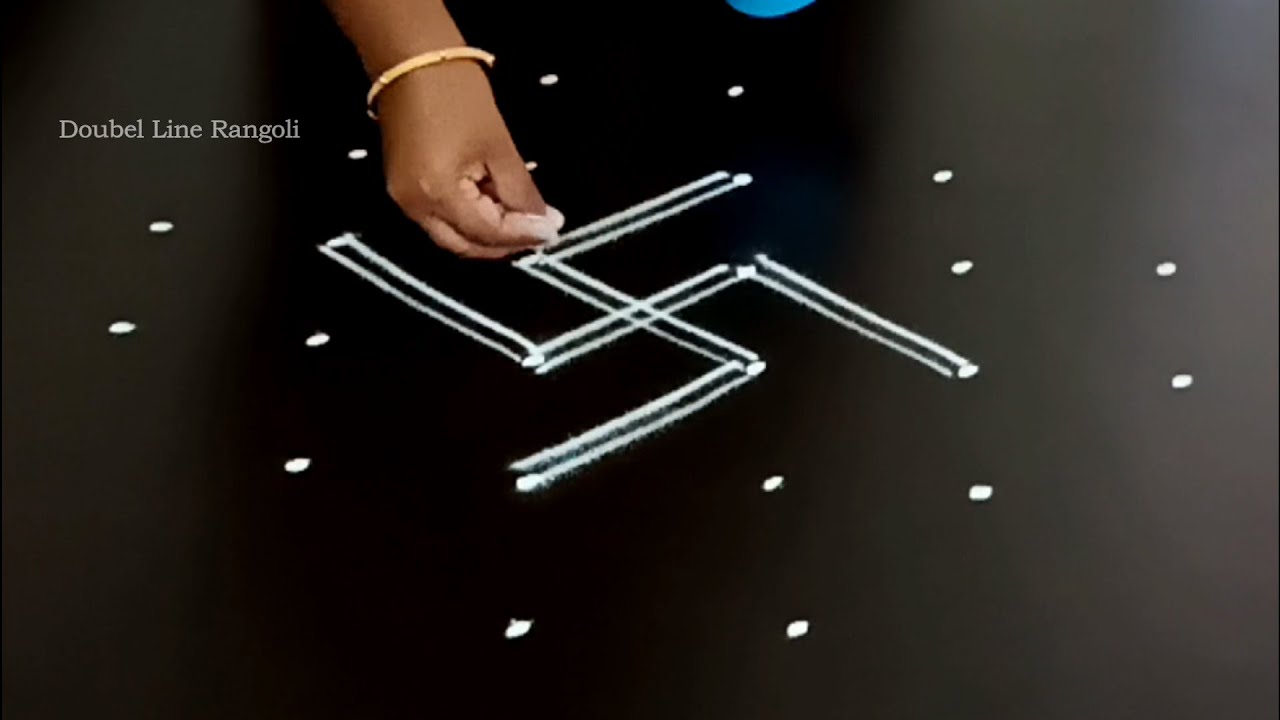 Easy rangoli designs 6 dots|Daily rangoli designs easy|Daily rangoli ...
