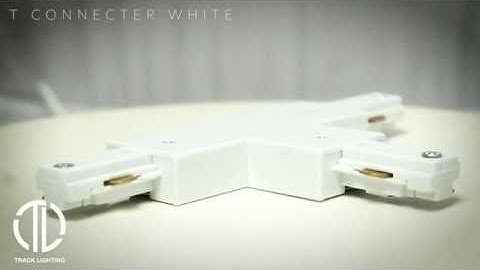 TRACK LIGHTING T -CONNECTOR FOR SINGLE CIRCUIT SYSTEMS IN WHITE