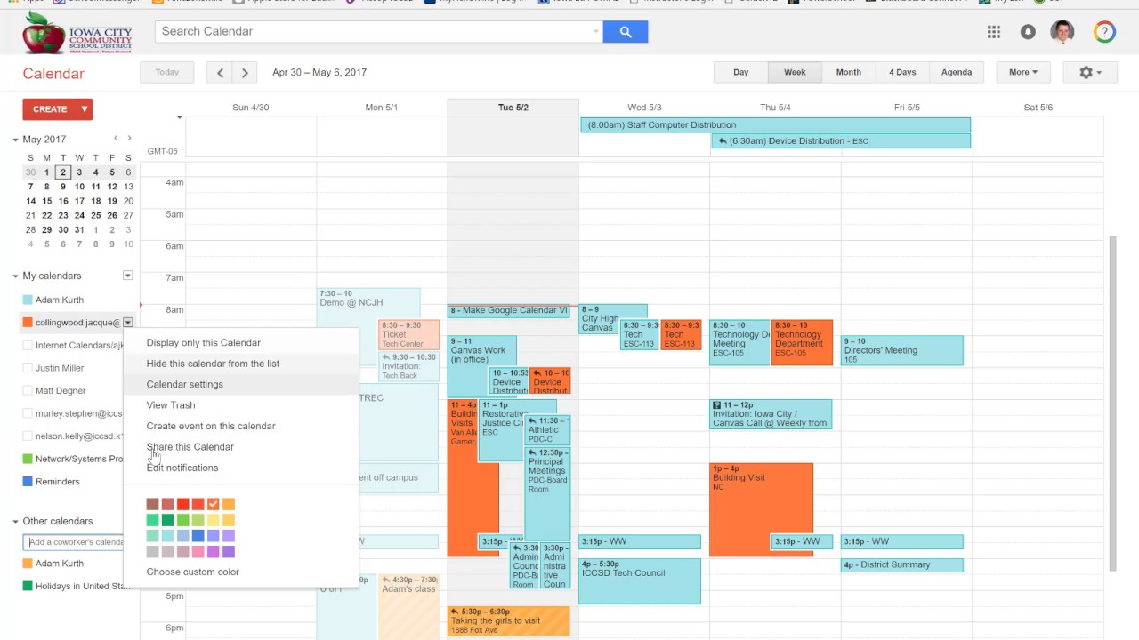 Viewing Others' Calendars in Google Calendar YouTube