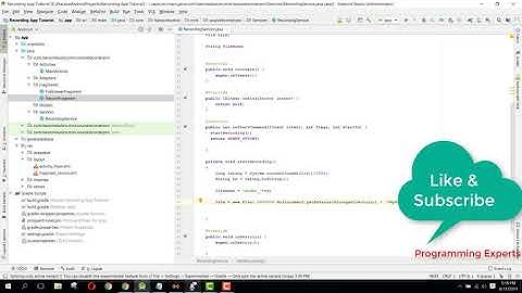 Voice Recorder (Complete App) in Android Studio PART 6 (Service)