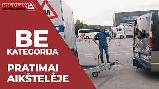 Be Vairavimo Kategorijos Pratimai Aikštelėje Priekabos Prikabinimas