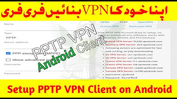 Setup PPTP VPN Client on Android - Hindi/Urdu Language