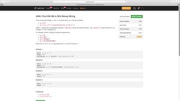 Find Kth Bit in Nth Binary String | Leetcode 1545