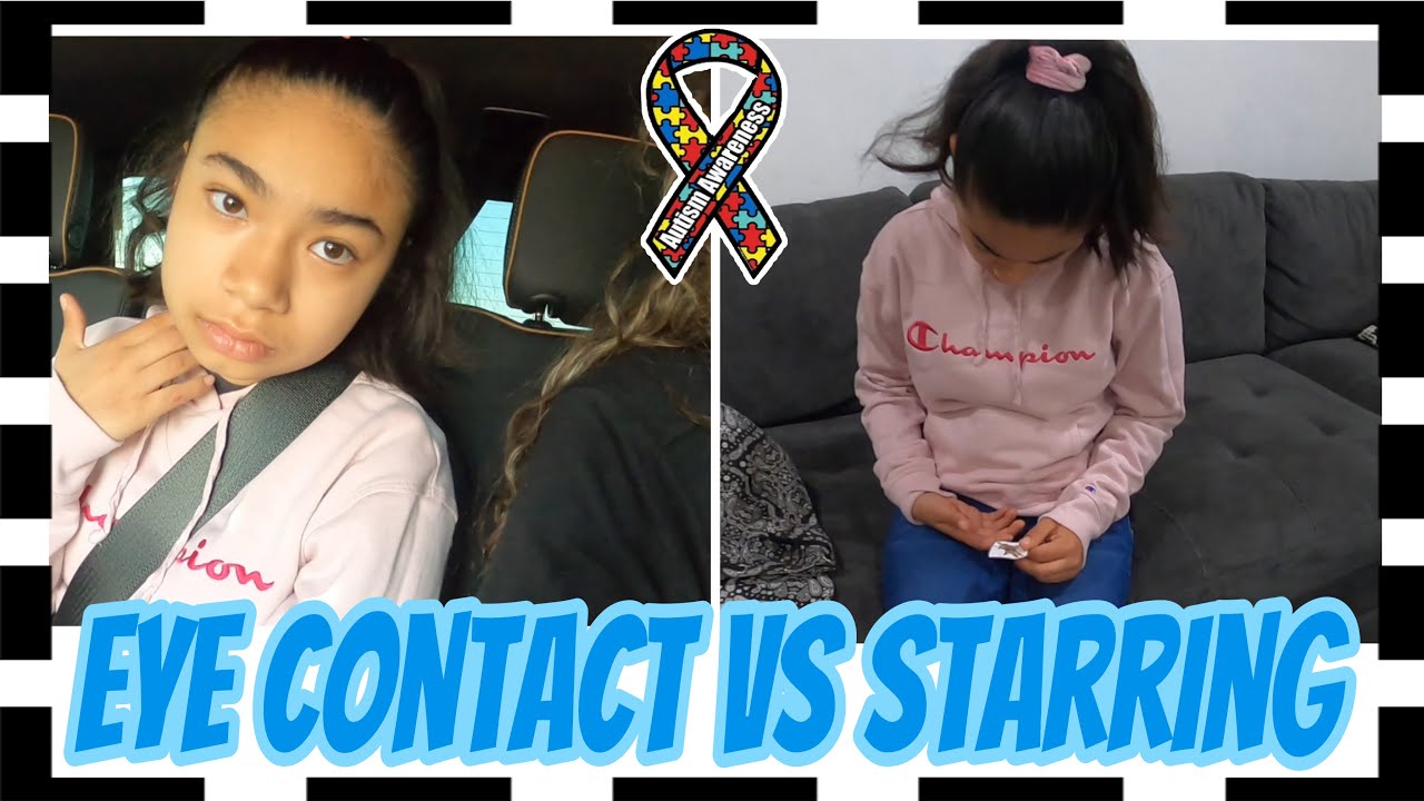 Autistic non verbal girl stares! **Sneaky behavior** Autism life with
