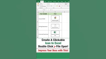 Insert Clickable File Icons in Excel | Hidden Trick! 🔥