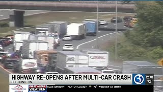 CT DOT VIDEO: Multi-vehicle crash reported on I-84 in Southington, delays expected