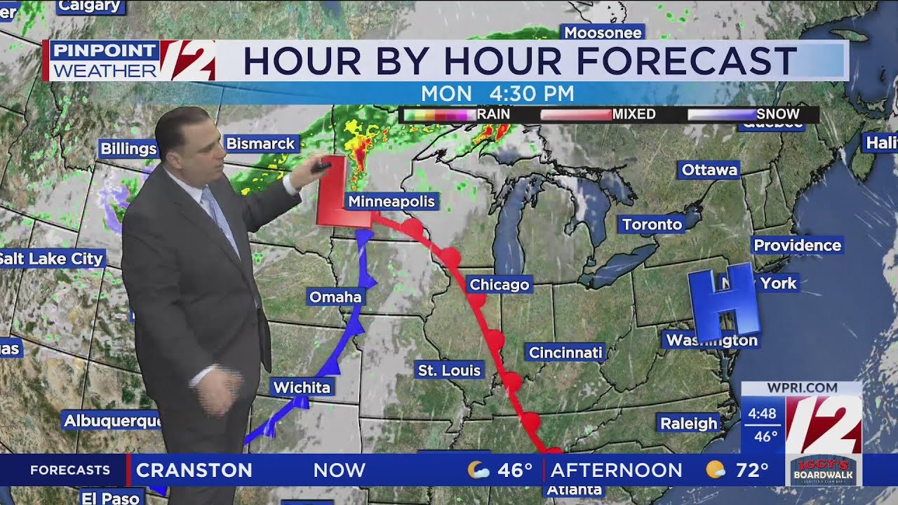 WPRI 12 Weather Forecast for 4/28/25: Warmer and dry today - YouTube