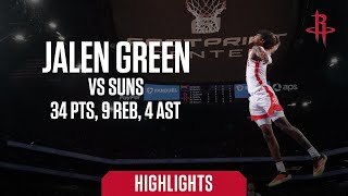 Jalen Green vs Suns 34 Points l 9 Rebounds l 4 Assists 3/2/24 l Houston Rockets