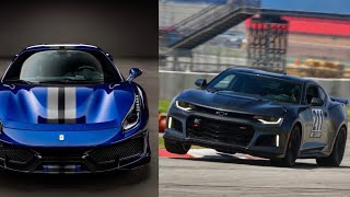 Ferrari pista meets camaro zl1 at autoclub speedway