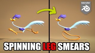 Road Runner legs Spinning Smears - Blender Rigging tutorial