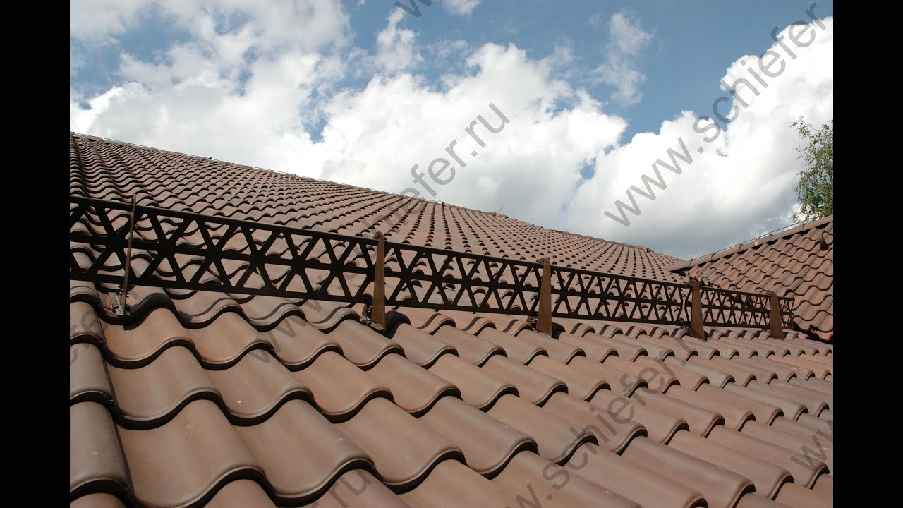 Монтаж опоры для решётки снегозадержания FLENDER FLUX на черепицу - YouTube