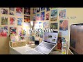 aesthetic desk tour 2021: pinterest inspired + anime wall tour🍡