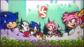 Sonic The Hedgehog Vs Amy Rose Sprite Animation Flipaclip Animation