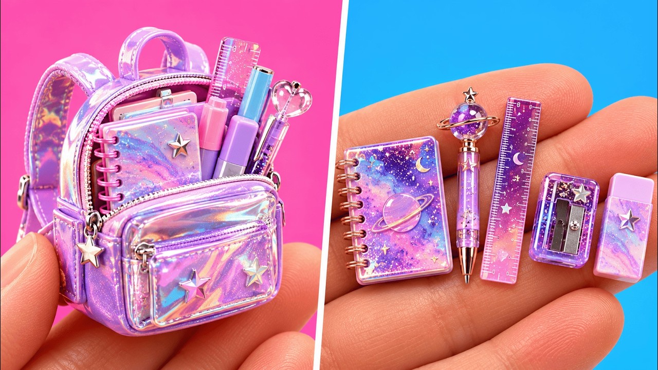 あなたの心を爆破する学校の工芸品やDIYの文房具ハック！ ✂️📚✨ 123 GO!