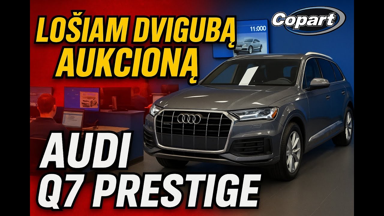 Copart, dvigubas aukcionas, laimėjom Audi Q7