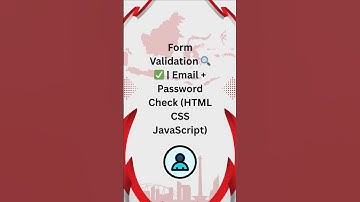 Form Validation 🔍✅ | Email + Password Check (HTML CSS JavaScript)