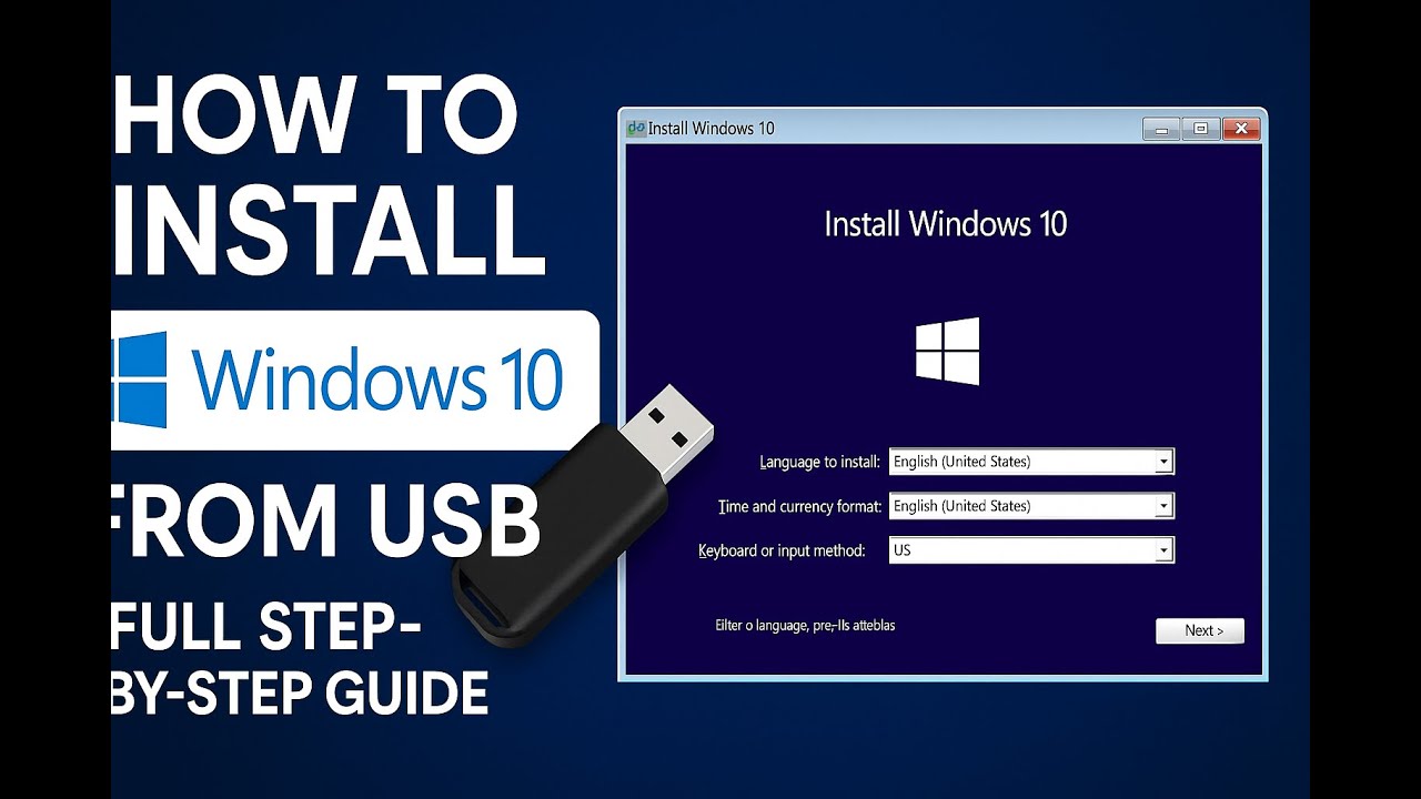 How to Install Windows 10 from USB | Full Step-by-Step Guide - YouTube