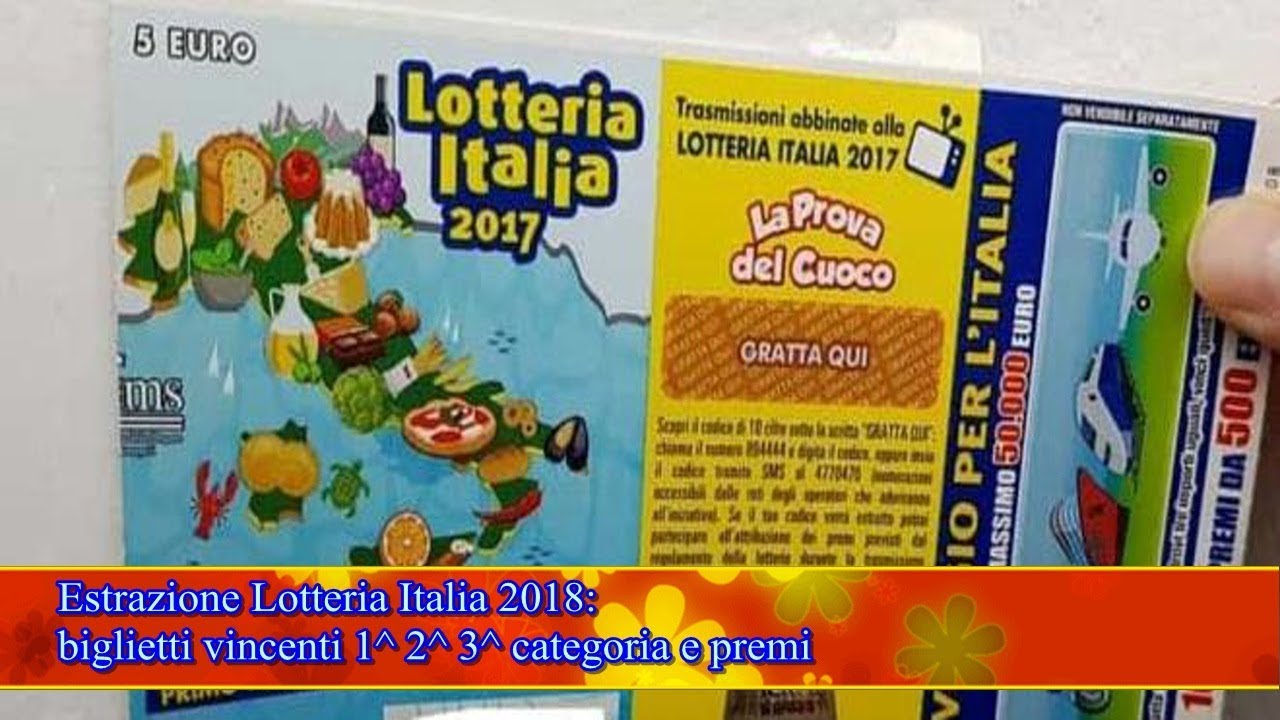 Estrazione Lotteria Italia 2018: biglietti vincenti 1^ 2^ 3^ categoria e premi