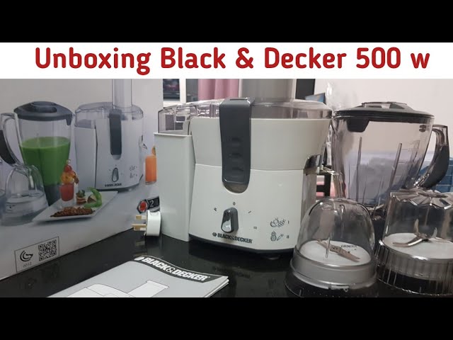 Black & Decker JBGM600-220V Four-in-One Juicer, Blender & Grinder Only  220/240 Volt (Will not Work in USA or Canada), Medium, White