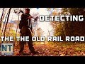 The old rail road bed metal detecting NH train track finds Garrett metal detector