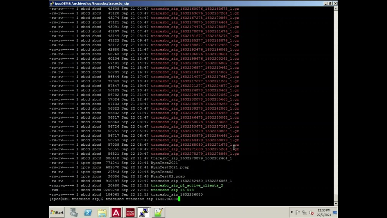 Sample Capture SIP Stream from Avaya SBC Global Session ID
