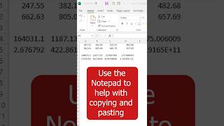 Use the NOTEPAD to help with copying and pasting 🧙‍♂️ #exceltutorial #quicktips