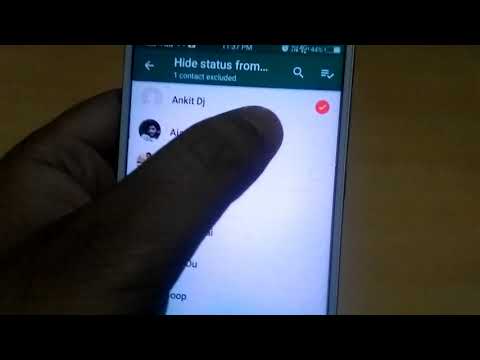 How to hide whatsapp status with some selected contacts (Hindi)