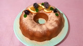 Bizcocho de naranja 🍊 súper esponjoso y suave / como hacer pan de naranja 🍊/ pastelito azul 🍒