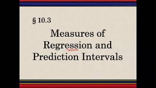 MT314 Prediction Intervals for Regression