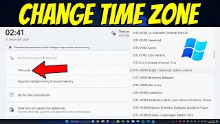 How To Change Time Zone in Windows 11