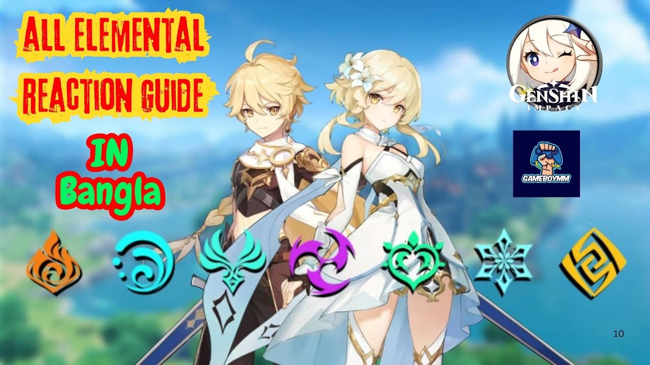 Genshin impact all elements reaction guide in (Bangla)