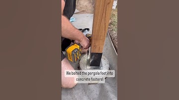 Let’s try this again! How did we secure our pergola to concrete footers?!