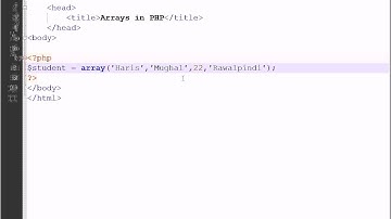 Arrays in PHP- Web Development Tutorial in Urdu / Hindi Lecture 10
