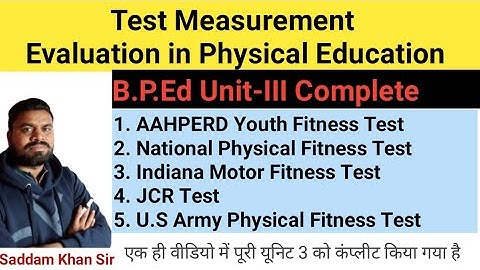 Test Measurement Evaluation in Physical Education B.P.Ed Unit-III Complete !! B.P.Ed M.P.Ed
