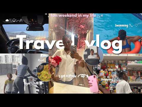 Fun Little Travel Vlog 🌊🛍️🍽️ | Swimming, OOTDs & Shopping , food, packing etc.