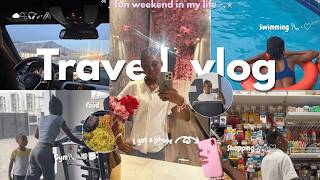 Fun Little Travel Vlog 🌊🛍️🍽️ | Swimming, OOTDs \u0026 Shopping , food, packing etc.