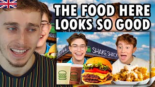 Brit Reacting to British College Students try Shake Shack for the first time!