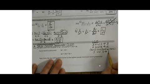 A2T 8 5 Add and Subtract Rational Expressions Day 1 Video Lesson